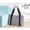 Manufacturer Fashion Women′ S Handbags Striped Canvas Bags Women′ S Single Shoulder Bags Ladies Tote Mummy Canvas Bags